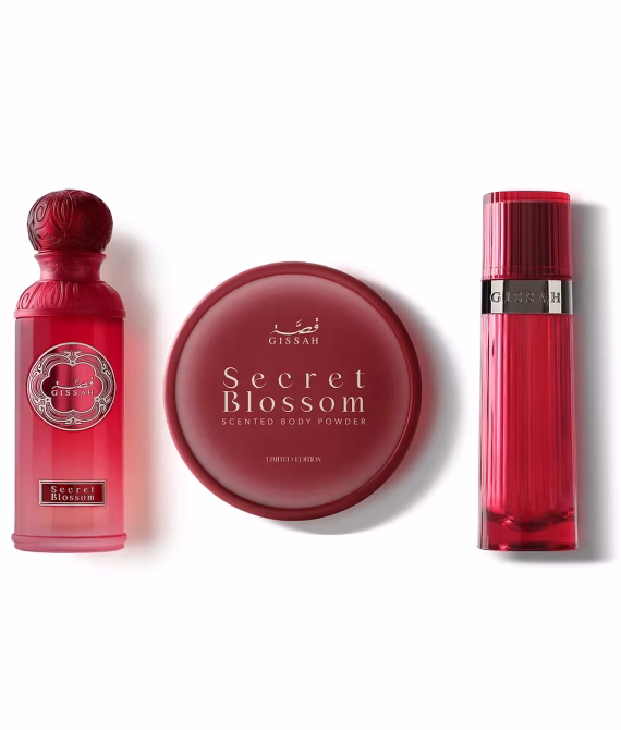 Secret Blossom Set by Gissah | Perfume Body Powder & Khamriya for Women